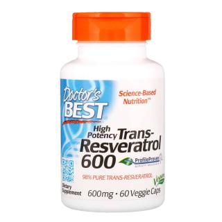 Doctor's Best Trans-Resveratrol 600 (Resweratrol) 60 Kapsułek wegetariańskich