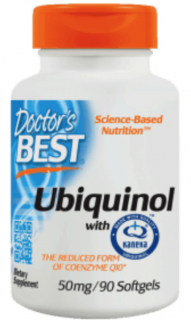 Doctor's Best Ubiquinol with Kaneka QH (Ubichinol CoQ10), 50mg - 90 kapsułek żelowych