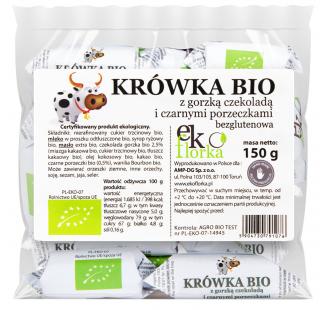 Ekoflorka krówki z gorzką czekoladą i czarnymi porzeczkami bezglutenowe bio 150 g
