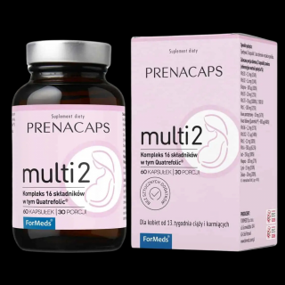 ForMeds PRENACAPS MULTI 2 (Kompleks dla Kobiet od 13. tygodnia ciąży) 60 Kapsułek