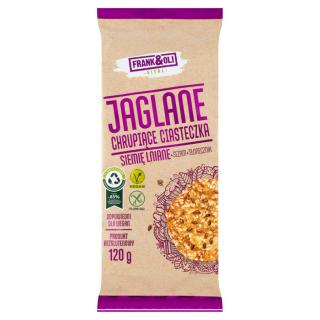 FrankOli Ciasteczka Jaglane Bezglutenowe z Siemieniem Lnianym 120g