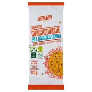 FrankOli Ciastka Marchewkowe z Kardamonem Bez dodatku cukru 120g