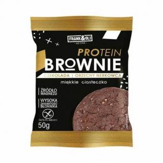 FrankOli Ciastko Proteinowe Brownie z Orzechami Nerkowca 50g