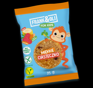 FrankOli For Kids Ciasteczko z Pastą Migdałową+Banan+Truskawka 35g