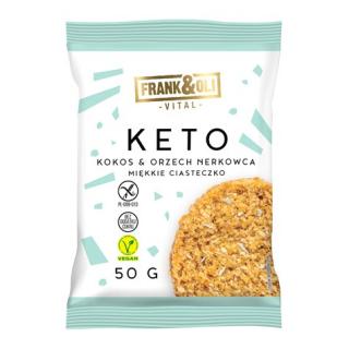 FrankOli Keto Ciastko Miękkie Kokos i Orzech Nerkowca 50g