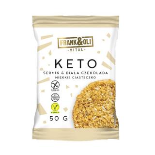FrankOli Keto Soft Cookie Sernik z białą czekoladą 50g
