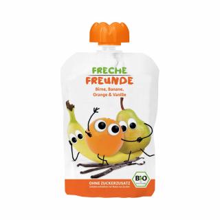 Freche freunde mus gruszka  jabłko  banan  pomarańcza  wanilia bez dodatku cukrów bezglutenowy od 8 miesiąca bio 100 g