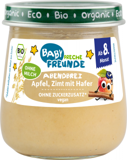 Freche freunde mus jabłko  owies  cynamon bez dodatku cukrów od 8 miesiąca bio 120 g