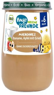 Freche freunde mus mleczny banan  semolina  jabłko bez dodatku cukrów od 6 miesiąca bio 190 g