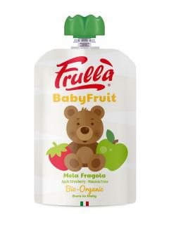 Frulla mus jabłko  truskawka bez dodatku cukrów bezglutenowy od 6 miesiąca bio 100 g