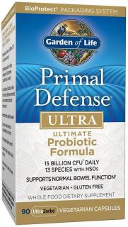 GARDEN OF LIFE Primal Defense ULTRA Probiotic Formula (Probiotyk - Wsparcie Zdrowego i Prawidłowego Wypróżniania Się) 90 kapsułek vege