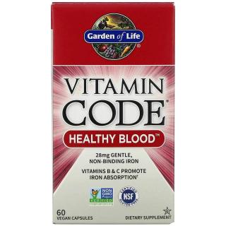 GARDEN OF LIFE Vitamin Code Healthy Blood (Zdrowie krwi) 60 Kapsułek wegetariańskich