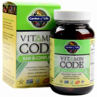 GARDEN OF LIFE Vitamin Code RAW B-Complex (Wegański Kompleks Witamin B - Wsparcie Pamięci i Koncentracji) 120 Vcaps