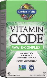 GARDEN OF LIFE Vitamin Code RAW B-Complex (Wegański Kompleks Witamin B - Wsparcie Pamięci i Koncentracji) 60 Vcaps