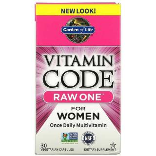 GARDEN OF LIFE Vitamin Code RAW ONE for WOMEN (Kompleks Witamin dla Kobiet) 30 Kapsułek wegetariańskich