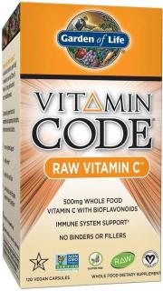 GARDEN OF LIFE Vitamin Code RAW Vitamin C (Witamina C) 500mg 120 Kapsułek wegetariańskich