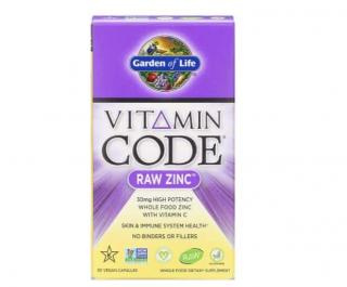 GARDEN OF LIFE Vitamin Code RAW Zinc (Cynk) 60 Kapsułek wegetariańskich