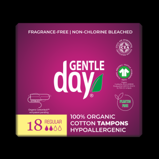 Gentle day tampony ze 100 % bawełny ekologicznej  regular 18 szt.