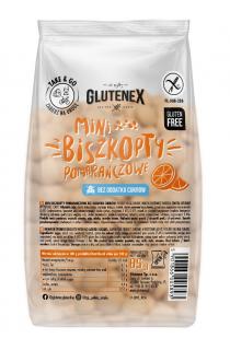 Glutenex biszkopty mini pomarańczowe bez dodatku cukrów bezglutenowe 85 g