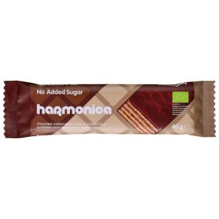Harmonica wafelek z samopszy z kremem mleczno  kakaowym w polewie z mlecznej czekolady bez dodatku cukrów bio 40 g