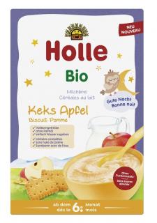 Holle kaszka zbożowa mleczna ciasteczkowo  jabłkowa bez dodatku cukrów od 6 miesiąca bio 250 g