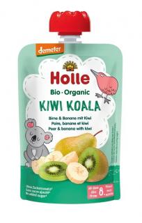 Holle mus kiwi koala (gruszka  banan  kiwi) bez dodatku cukrów od 8 miesiąca demeter bio 100 g