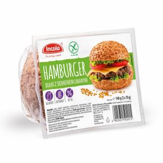 Incola bułki do hamburgerów z siemieniem lnianym bezglutenowe (2 szt.) 140 g
