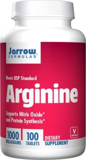 JARROW FORMULAS Arginine (Arginina) 1000mg - 100 tabletek wegańskich