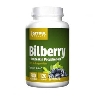 JARROW FORMULAS Bilberry + Grapeskin Polyphenols (Polifenole Ekstrakt z Owoców Borówki Czarnej i Skórki Winogron) 120 Kapsułek wegetariańskich