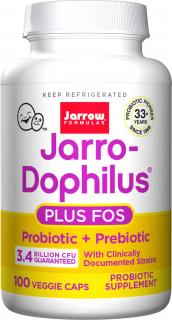 JARROW FORMULAS Jarro-Dophilus + FOS (Mieszanka szczepów probiotycznych oraz fruktooligosacharydy) 100 Kapsułek