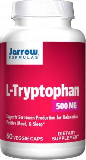 JARROW FORMULAS L-Tryptophan 500mg (L-Tryptofan) 60 Kapsułek wegetariańskich