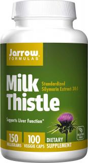 JARROW FORMULAS Milk Thistle (Ostropest Plamisty) 100 Kapsułek wegetariańskich