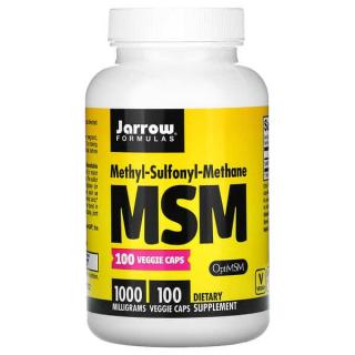 JARROW FORMULAS MSM 1000mg (Siarka Metylosulfonylo-Metanowa) 100 Kapsułek wegetariańskich