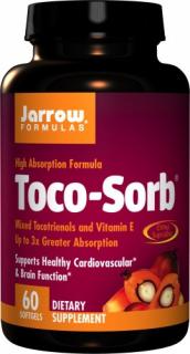 JARROW FORMULAS Toco-Sorb (Wspiera Zdrowie Układu Sercowo-Naczyniowego i Mózgu) 60 kapsułek żelowych