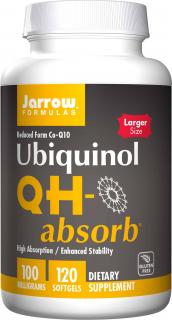 JARROW FORMULAS Ubiquinol QH-absorb (Ubichinol) 100mg - 120 kapsułek żelowych
