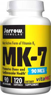 JARROW FORMULAS Vitamin K2 MK7 (Witamina K2 MK7) 90mcg - 120 kapsułek żelowych