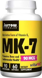 JARROW FORMULAS Vitamin K2 MK7 (Witamina K2 MK7) 90mcg - 60 kapsułek żelowych