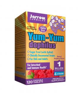 JARROW FORMULAS Yum-Yum Dophilus 1 Billion 120 Tabletek do żucia Malina