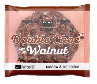 Kookie cat ciastko wegańskie z czekoladą i orzechami włoskimi bezglutenowe bio 50 g