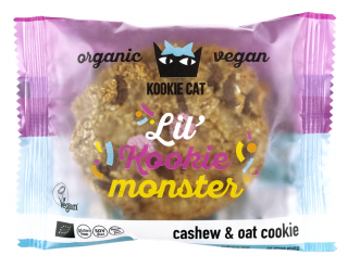 Kookie cat ciastko wegańskie z kolorowymi drażetkami czekoladowymi i wanilią bezglutenowe bio 50 g