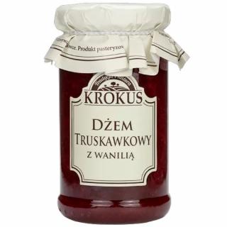 Krokus dżem truskawkowy z wanilią o obniżonej zawartości cukru bezglutenowy 235 g