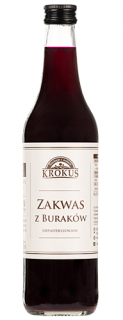 Krokus zakwas z buraków niepasteryzowany bezglutenowy 500 ml