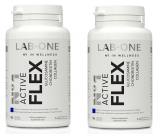 LAB ONE N1 Active Flex (Glukozamina Kolagen Chondroityna) 2 x 90 kapsułek