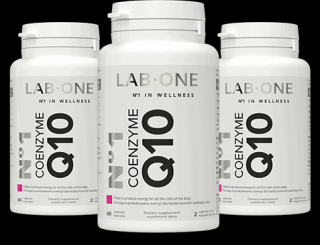 LAB ONE N1 Coenzyme Q10 - CoQ10 (Koenzym Q10 Zestaw 3 Opakowania) - 3 x 60 kapsułek wegańskich