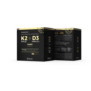LABORELL Witamina K2 + D3 200mcg + 4000IU VitaMK7 90 Kapsułek