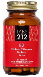 LABS212 B2 Riboflavin 5'-Phosphate + Riboflavin 36mg (Witamina B2) 60 Kapsułek