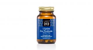 LABS212 L-Lysine Zinc Picolinate (L-lizyna z pikolinianem cynku) 45 Kapsułek wegańskich