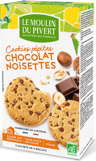 Le moulin du pivert ciastka z dropsami czekoladowymi i orzechami laskowymi bio 175 g