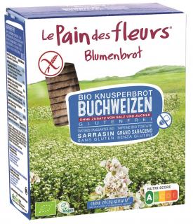 Le pain des fleurs pieczywo chrupkie proteinowe gryczane bez dodatku soli i cukru bezglutenowe bio 150 g
