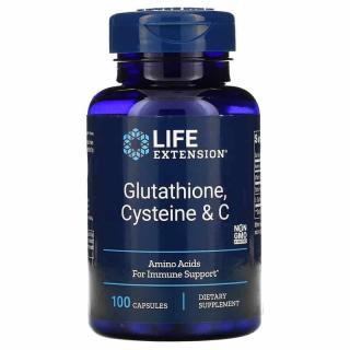 LIFE EXTENSION Glutathione Cysteine  C (Ochrona komórkowa) 100 Kapsułek wegetariańskich